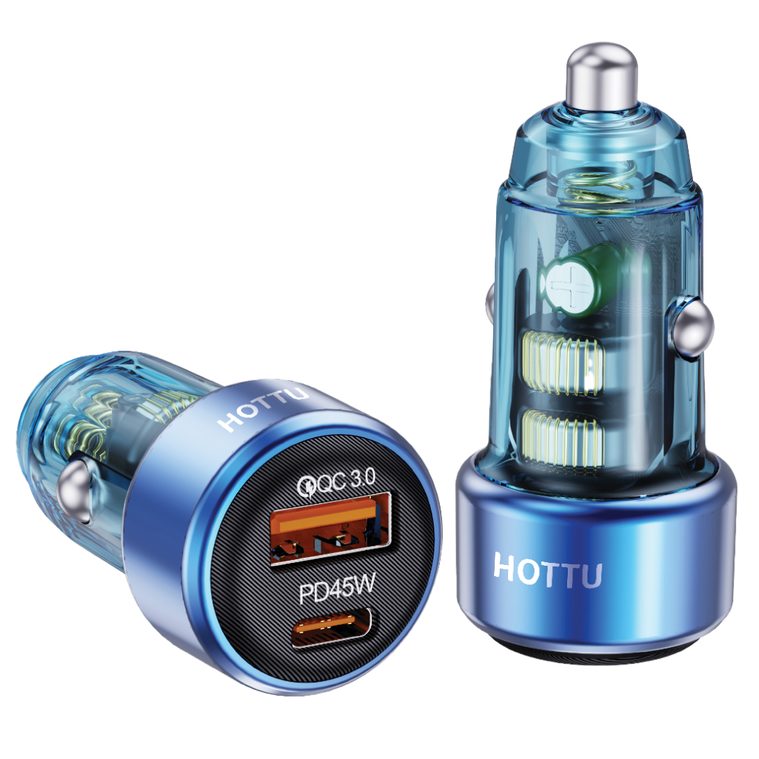 HOTTU CC25 83W Car Charger with PD 65W & QC3.0 Fast Charging