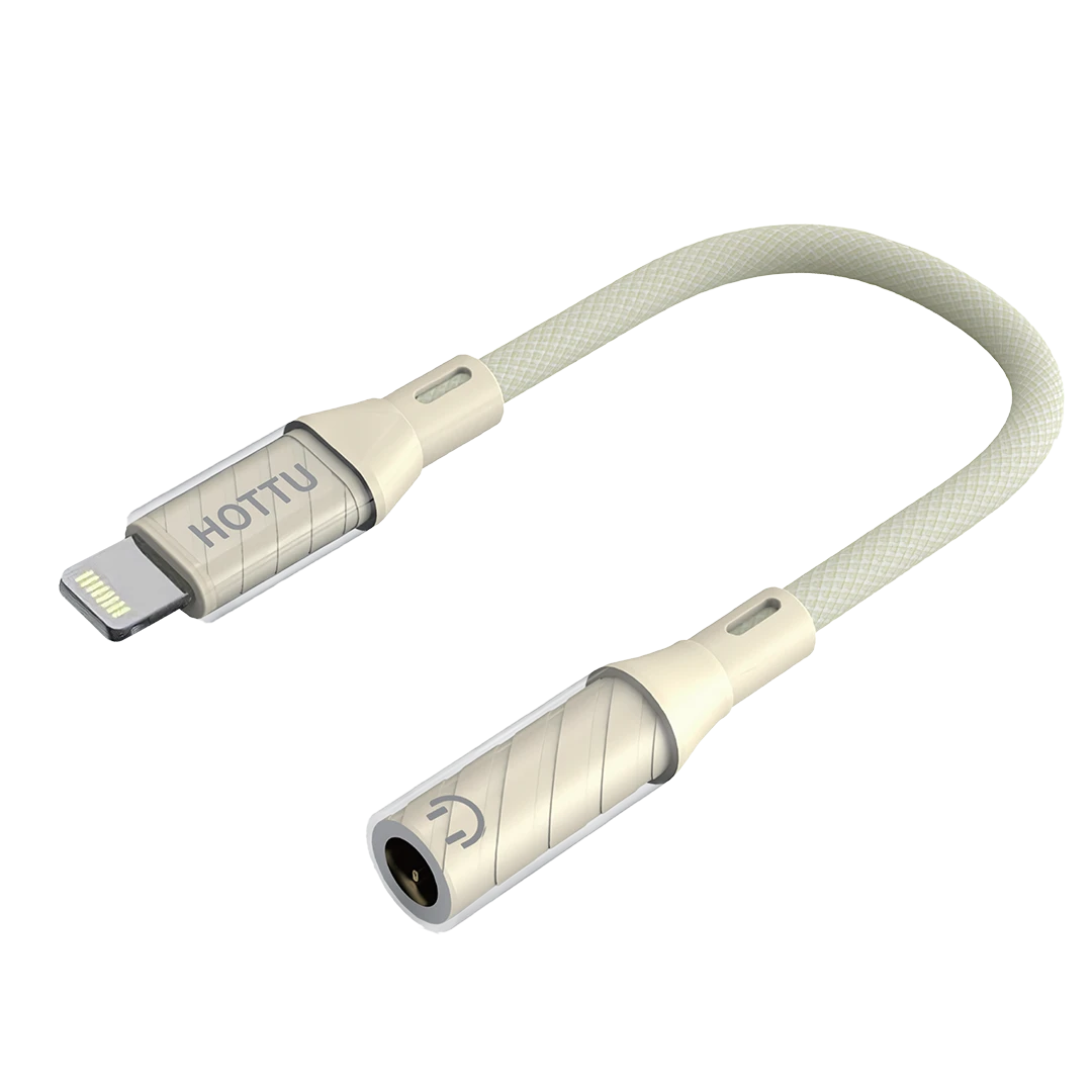 HOTTU AU02 Lightning to AUX 3.5MM Cable – Audio Adapter for iPhone & AUX Devices