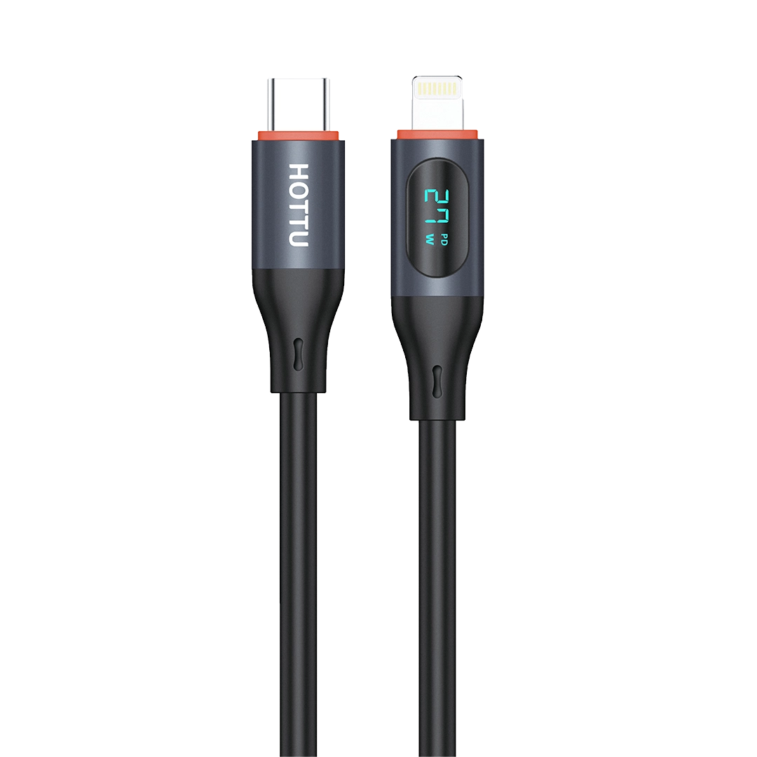 HOTTU CTL32 27W USB-C to Lightning PD Fast Charging Cable with Digital Display