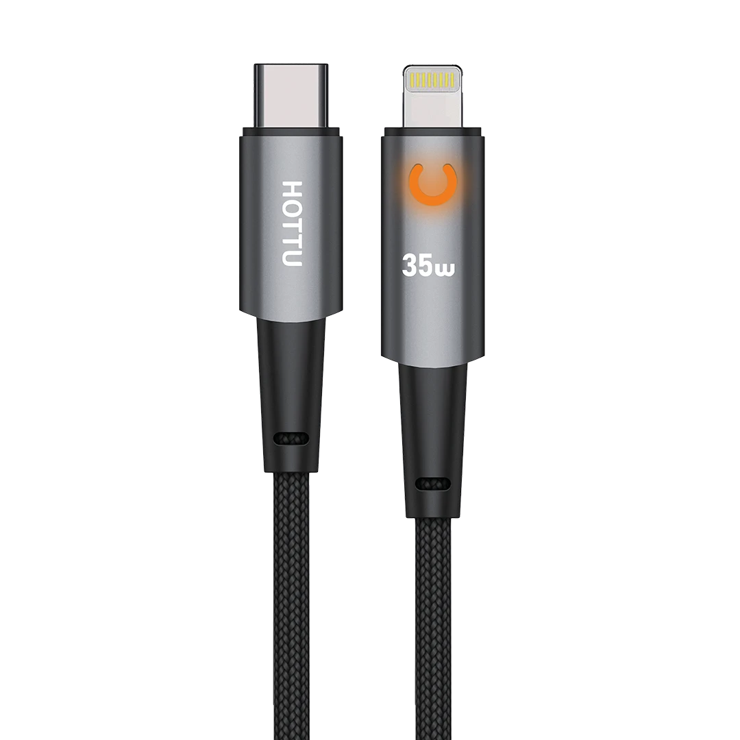 HOTTU CTL02 35W PD Fast Charging Cable – USB-C to Lightning Smart Power-Off Cable