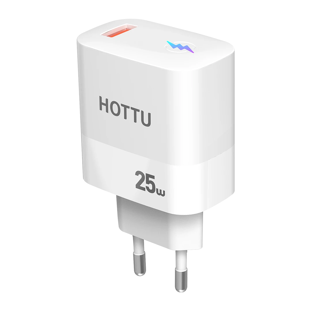 HOTTU FC06 Mobile Wall Charger – 25W Fast Charging, Dual Engine Power & Compact Design