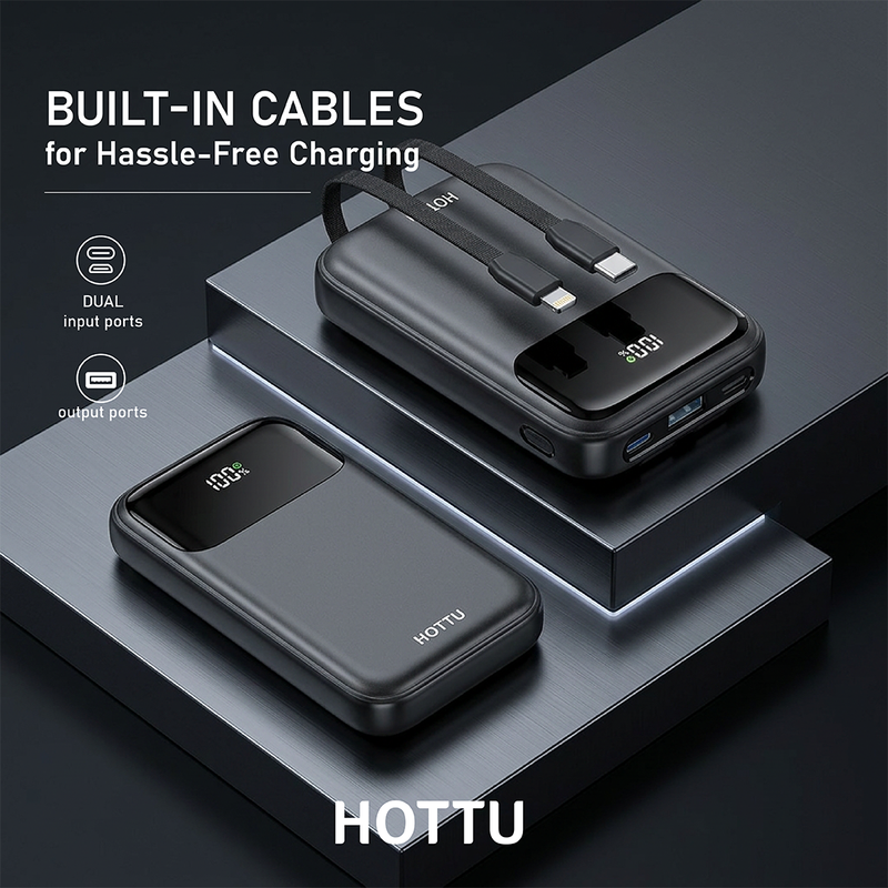 Built-in Cable Power Banks: Why HOTTU HT09 Makes Charging Easier