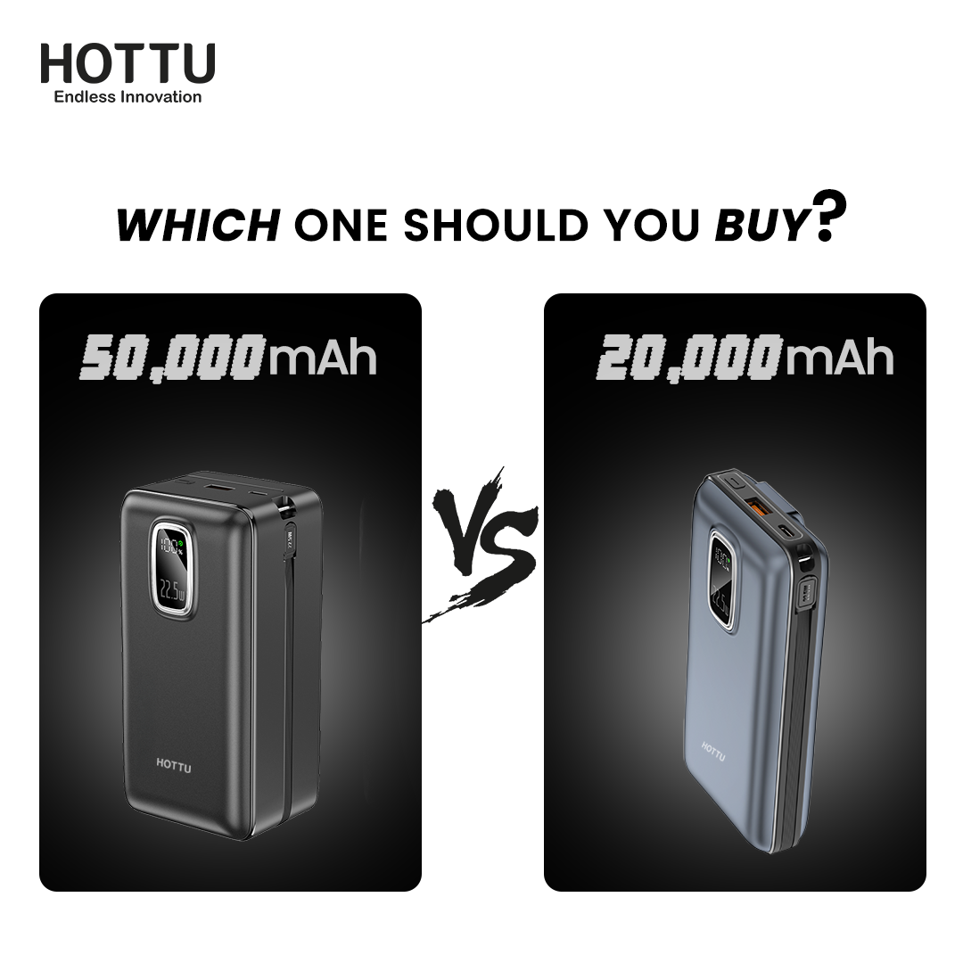 50,000mAh vs 20,000mAh Power Bank: Which One Should You Buy?