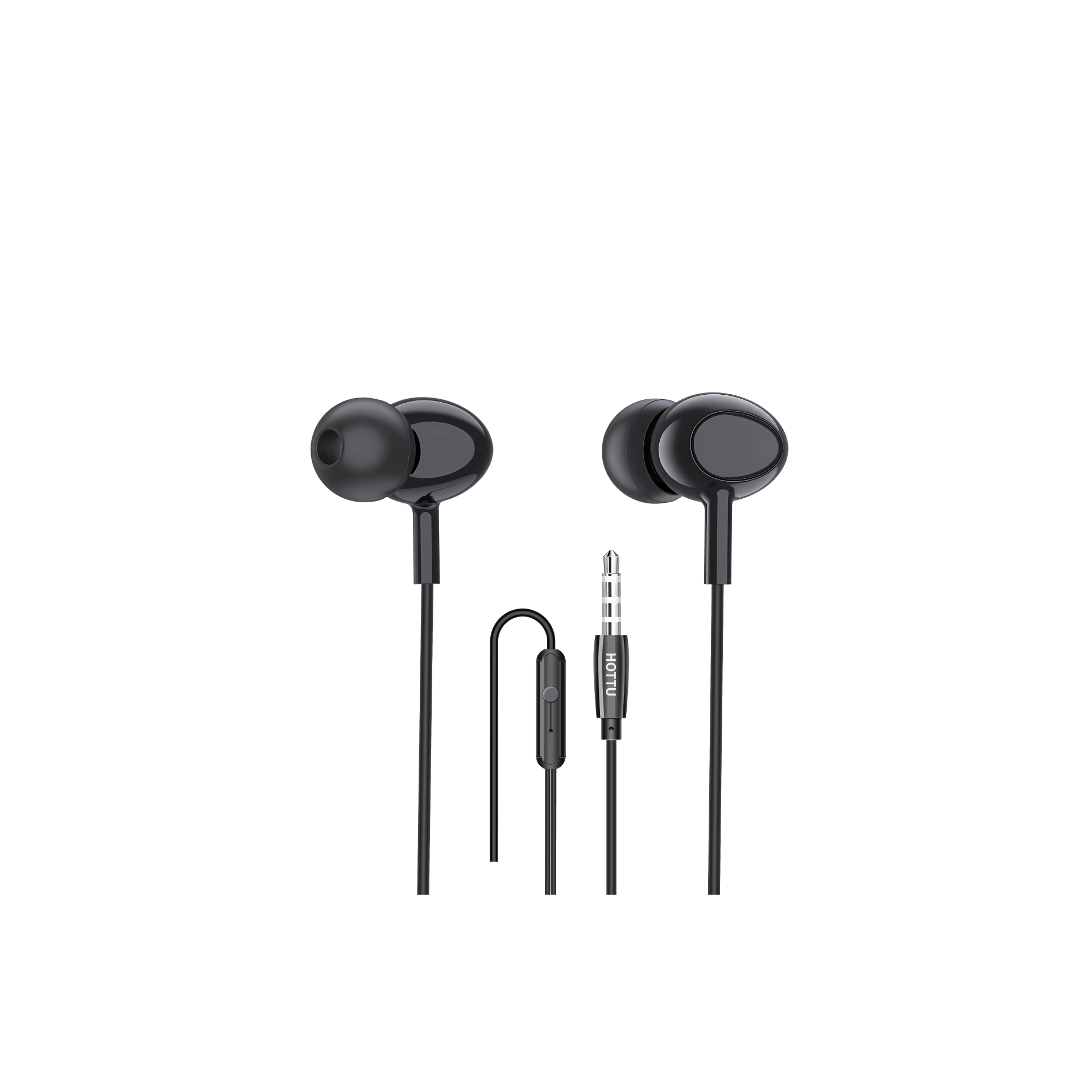 HOTTU HF01 Hi-Fi Stereo Earphones with Mic - 3.5mm Wired Headphones for Clear Calls
