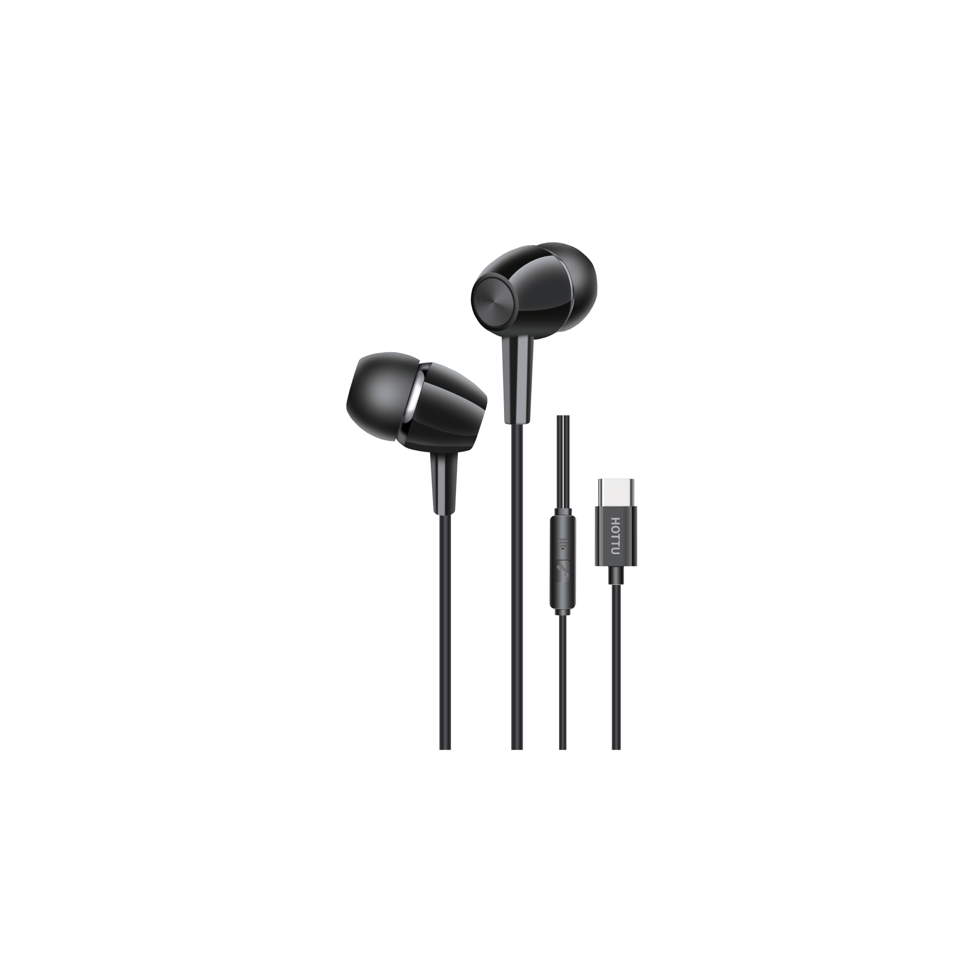 HF02 Type-C Wired Earphones - Hi-Fi Stereo Sound with Mic